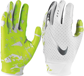 Luva de futebol americano para Recebedores Nike Vapor Jet 5.0-Branco e Verde-PPP